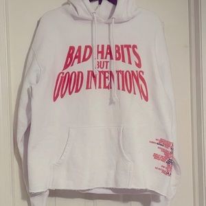 Bad habits red white VLONE hoodie